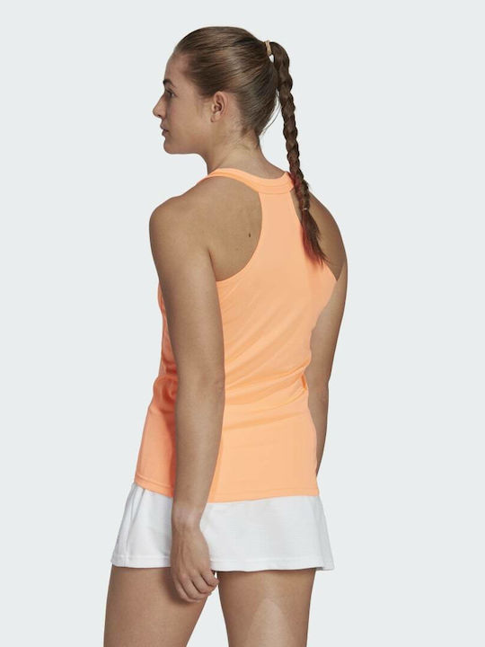 Adidas Damen Sportlich Bluse Ärmellos Orange
