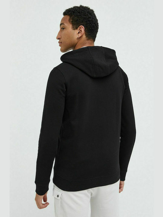 Hugo Boss Herren Sweatshirt mit Kapuze und Taschen Schwarz