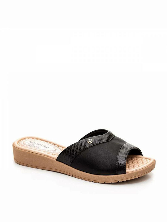 Piccadilly Women's Flat Sandals Anatomic in Black Color