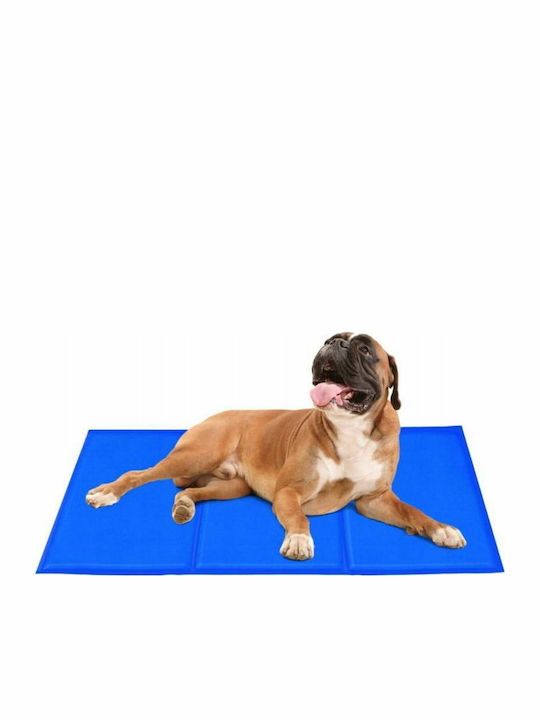 Purlov Matratze für Hunde Rechteck Kühlendes Blau 90x50cm.
