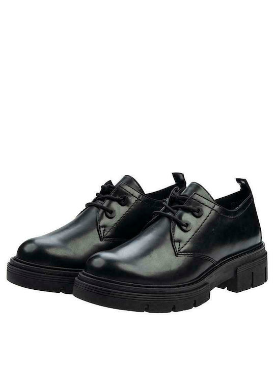 Piele Oxford-uri pentru femei în Negru Culore