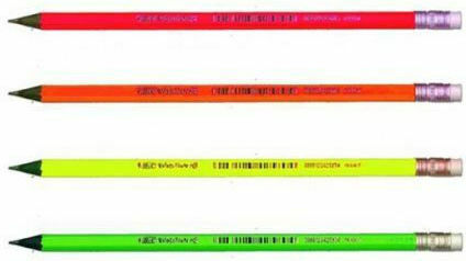 BIC Evolution Fluo 3086123425804 Pencil HB with Eraser 942882 (Μiscellaneous colours)