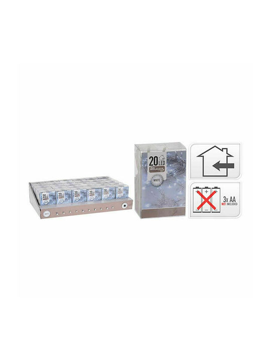 20 Λαμπάκια LED 2μ. Ψυχρό Λευκό Μπαταρίας σε Σειρά 20 Λαμπάκια LED 2μ. Ψυχρό Λευκό Μπαταρίας σε Σειρά