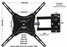 Opticum AX Flexi Maxx Suport TV de perete cu braț până la 55" și 45kg