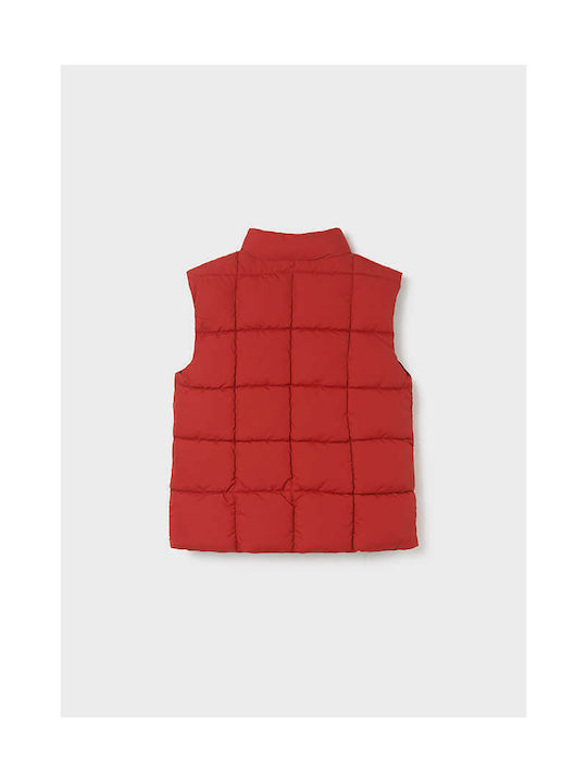 Mayoral Kids Quilted Jacket Sleeveless short Red