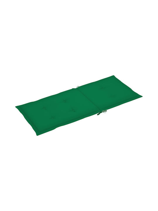 vidaXL Garden Chair Cushion with Backrest Green 4 Pieces 50x120cm