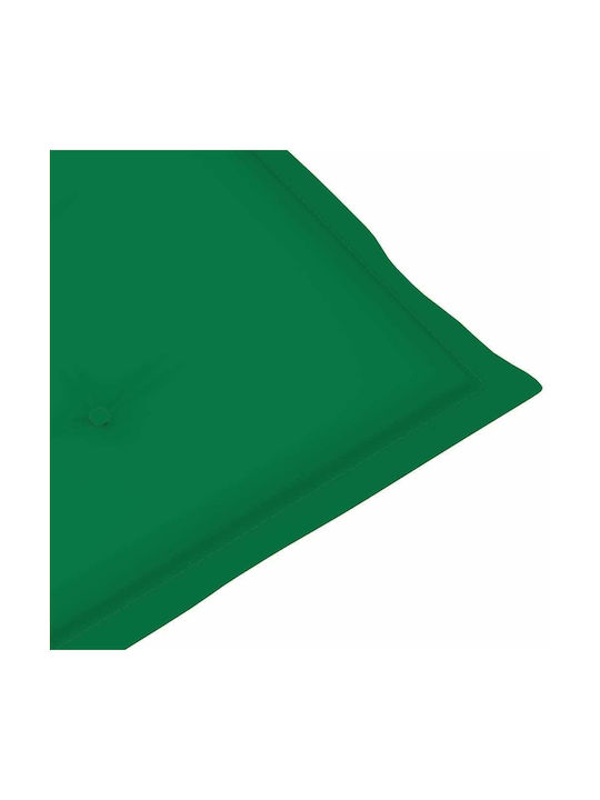 vidaXL Garden Chair Cushion with Backrest Green 4 Pieces 50x120cm