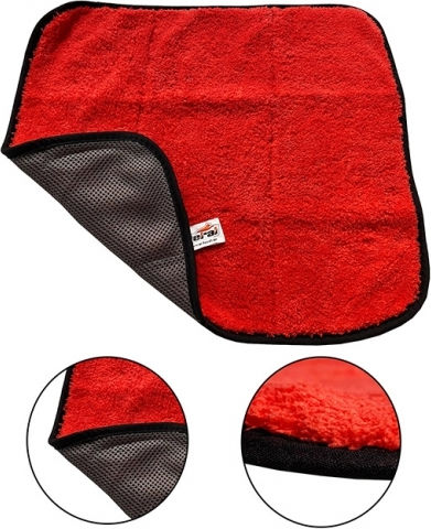 Feral Detailing Pro Cloth Microfiber Drying for Body Car Red 45x40cm