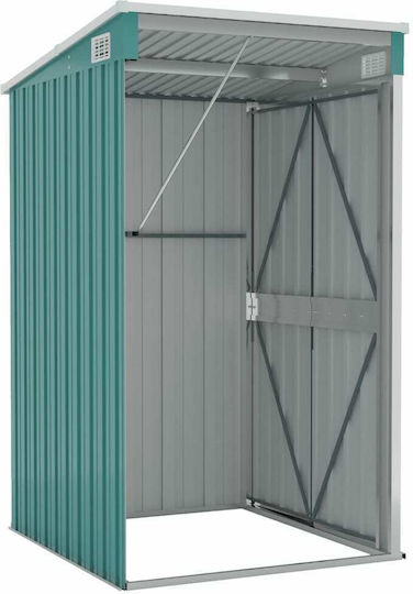 Metallic Garden Warehouse Galvanized Green with Air Vents L1.18xW1xH1.78m