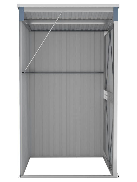 Metallische Gartenhaus GRAU mit Lüftungsschlitzen M1.18xB1xH1.78m