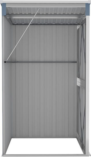 Metallic Garden Shed Galvanized Grey with Air Vents M1.18xW1xH1.78m