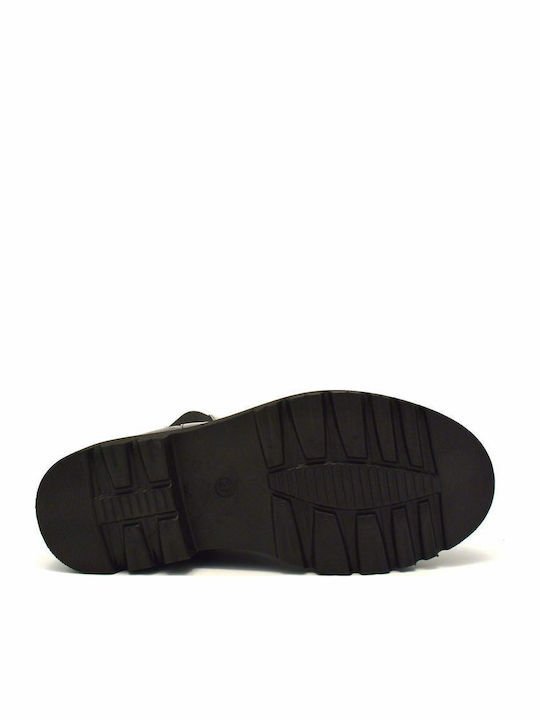 Damen Chelsea Stiefeletten aus Lackleder Schwarz