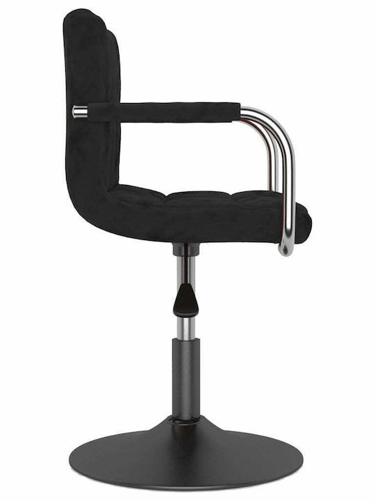 Swivel Visitor Chair with Arms Μαύρη 48x47x71cm 4pcs