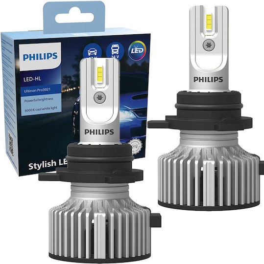 Philips Lamps Car Ultinon Pro3021 HIR2-9012 LED 6000K Cold White 12V 20W 2pcs
