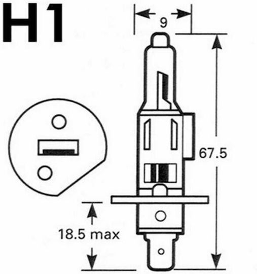 M-Tech Λάμπες Αυτοκινήτου & Μοτοσυκλέτας Powertec Superwhite H1 Αλογόνου 4000K Φυσικό Λευκό 12V 55W 2τμχ