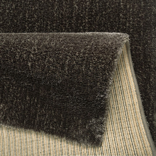 Oxford Home Rug Rectangular Shaggy Dark Brown