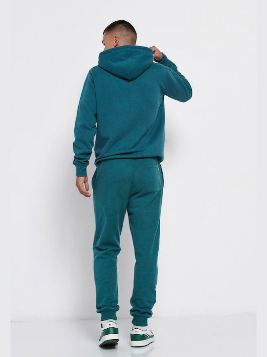 Funky Buddha Men's Sweatpants with Rubber Ocean Green