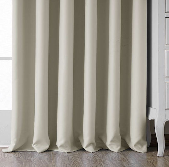 My Home Luxury Dellia Verdunkelung mit Bleistiftfalten Ecru 280x300cm
