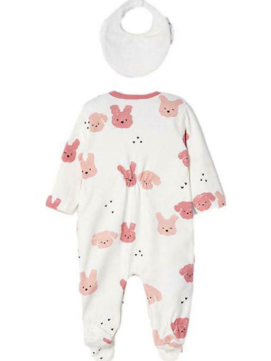 Mayoral Ecofriends Baby Bodysuit Set Long-Sleeved with Accessories Pink 3pcs