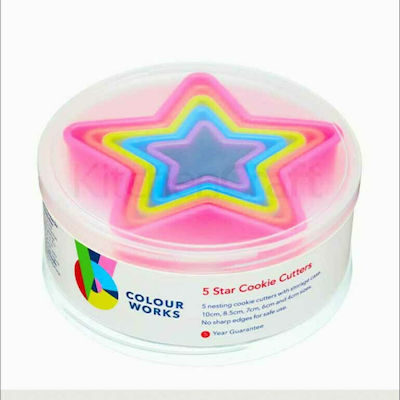 Kitchen Craft Metallic Star-Shaped Cookie Cutter 5pcs 35.00347