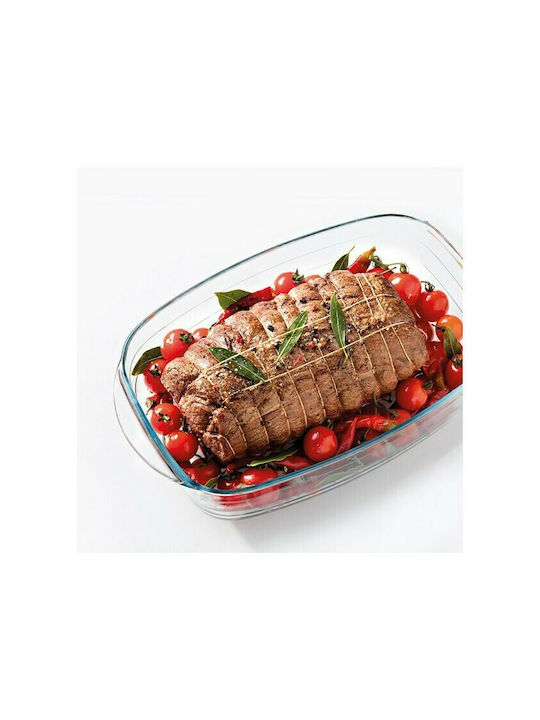 Ocuisine Rectangular Vas de Gătit Rezistent la Căldură Sticlă 1900ml 1buc