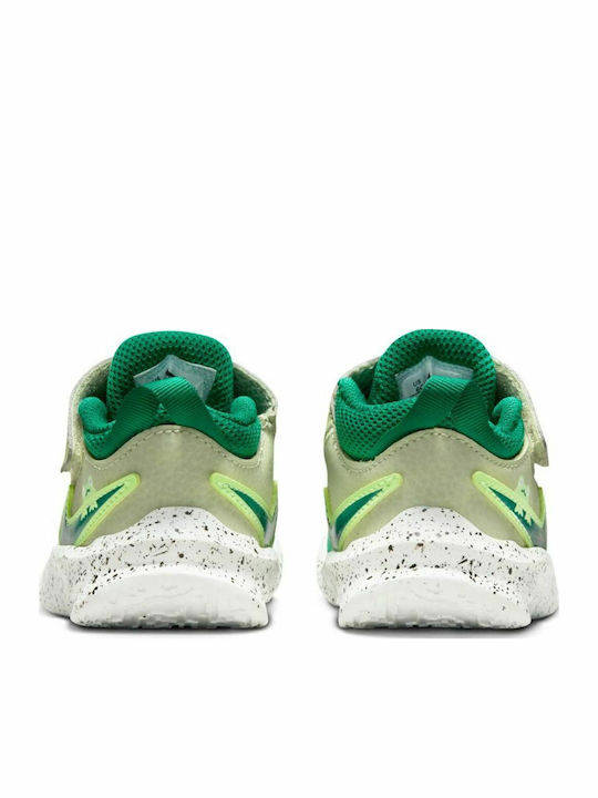 Hustle Hustle Kids Sports Shoes Running with Hoop & Loop Closure Green