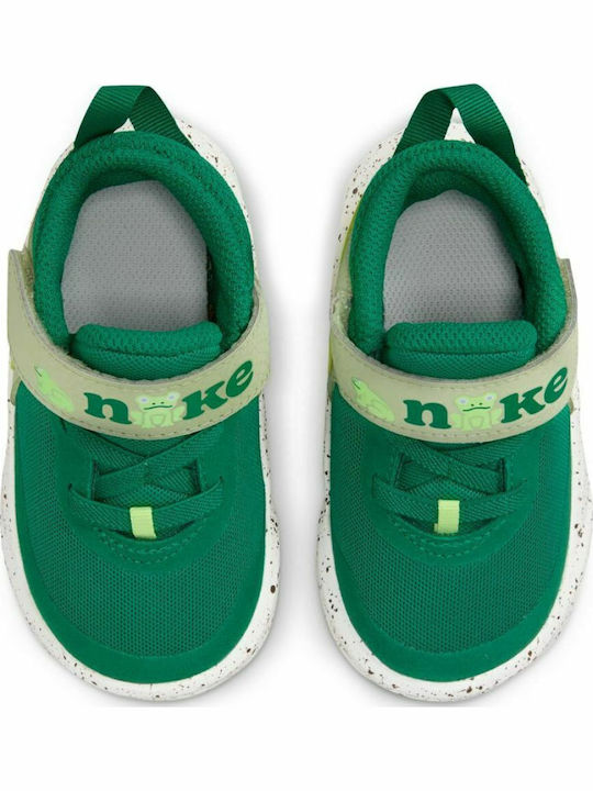 Hustle Hustle Kids Sports Shoes Running with Hoop & Loop Closure Green