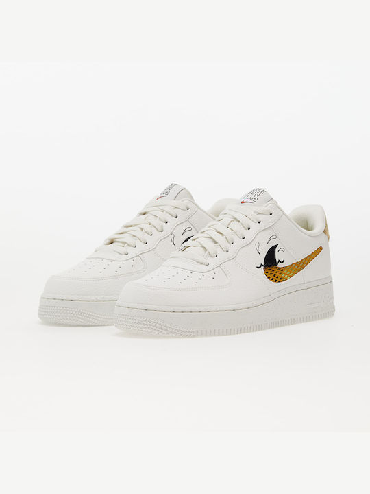 Nike Air Force 1 '07 Ανδρικά Sneakers Sail / Black / Wheatgrass / Sanded Gold