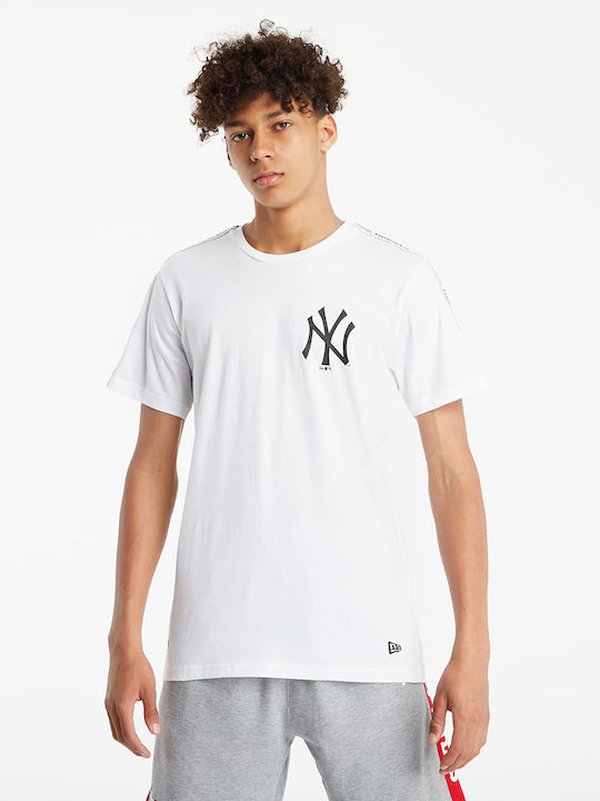 New Era New York Yankees Taped Herren T-Shirt Kurzarm Weiß