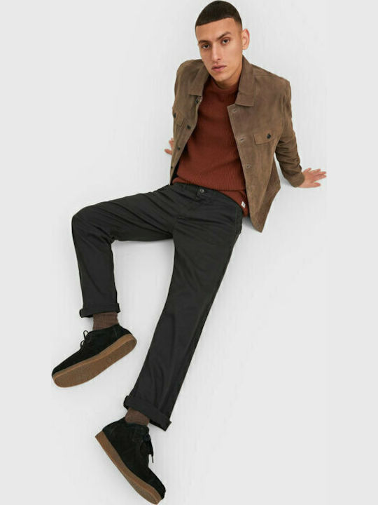 Trousers Chino Elastic in Relaxed Fit Black