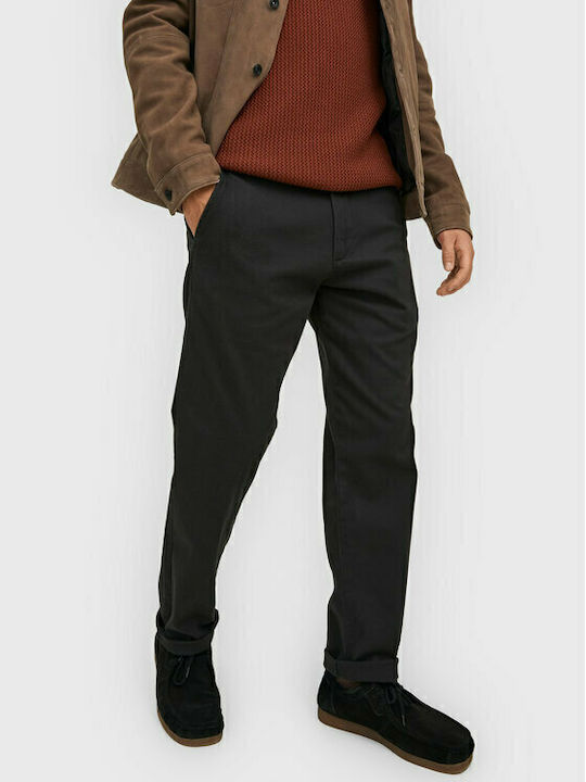 Trousers Chino Elastic in Relaxed Fit Black