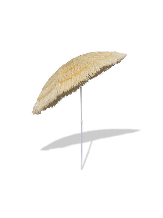 Professioneller Rundschreiben Geflecht Metall Hawaii Beiges Sonnenschirm Φ1.8m