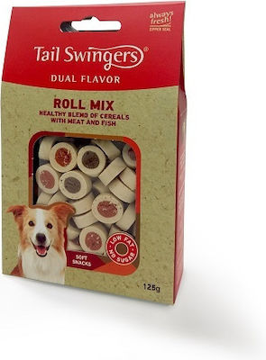 Pet Interest Tail Swingers Dual Flavor Roll Mix Meat Dog Treat with Fish 125gr 1372