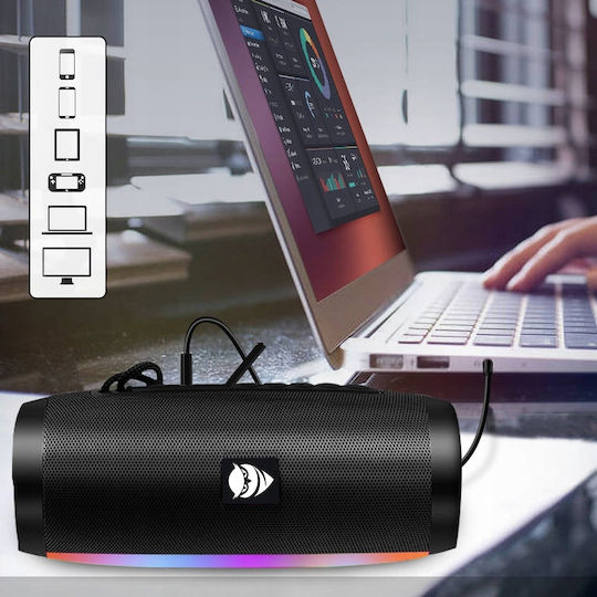 Dexxer Renew Force Boxă Bluetooth 10W cu Radio și Durată de Baterie până la 3 ore Negru