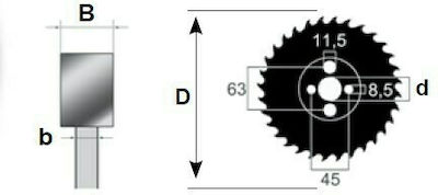 Boston 48172 Cutting Disc Wood 250mm with 60 Teeth 1pcs