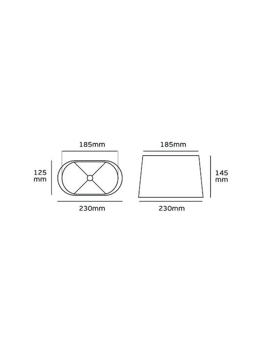 VK Lighting Lampenschirm 23x14,5cm