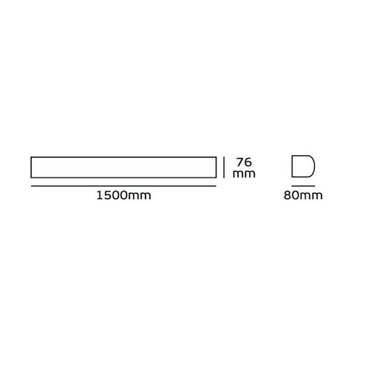 VK Lighting Lichtleiste Außenbereich mit integriertem LED 61W