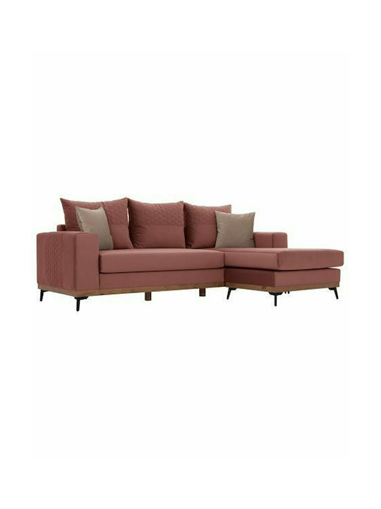 Portofino Colțar Canapea cu Unghi Reversibil Roz 240x165x92cm