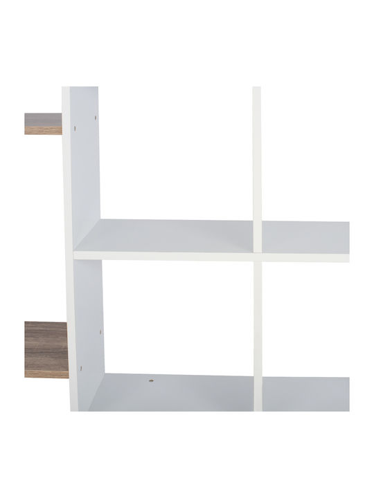 Bookcase White 136x22x136cm