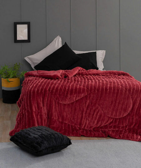 Palamaiki Dekorativer Kissenbezug Gwen Fleece Schwarz 50x50 cm