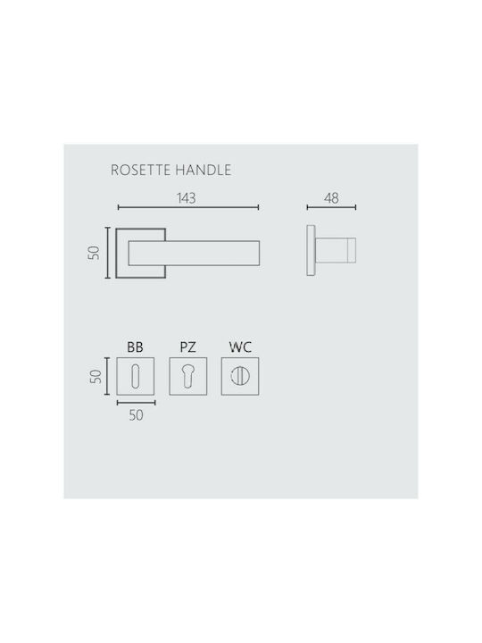 Zogometal Buton WC cu Rosette 2146 2146 Pereche cu Rozetă Crom