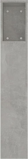 vidaXL Wooden Bed Headboard Gray Concrete 220x104.5cm