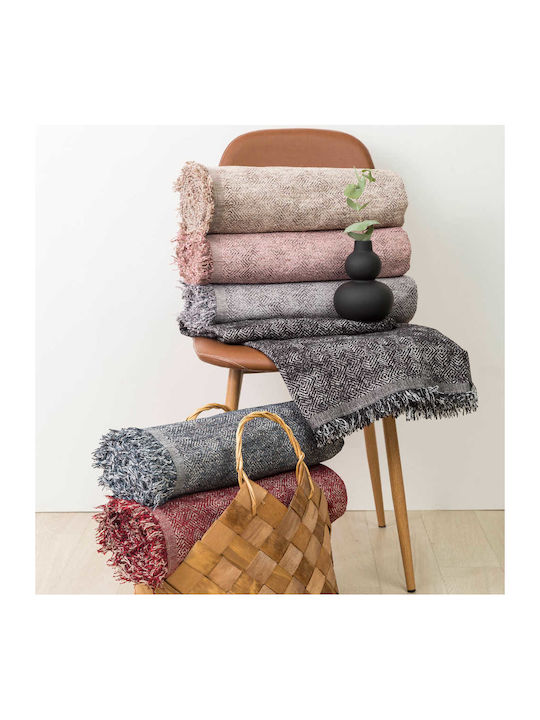 Borea Gemma Ριχτάρι Διθέσιου Καναπέ Chenille 180x250εκ. Μπορντό