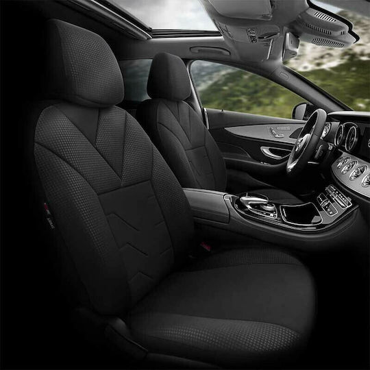Otom Front Car Covers 11pcs Cotton Tempo Design Black