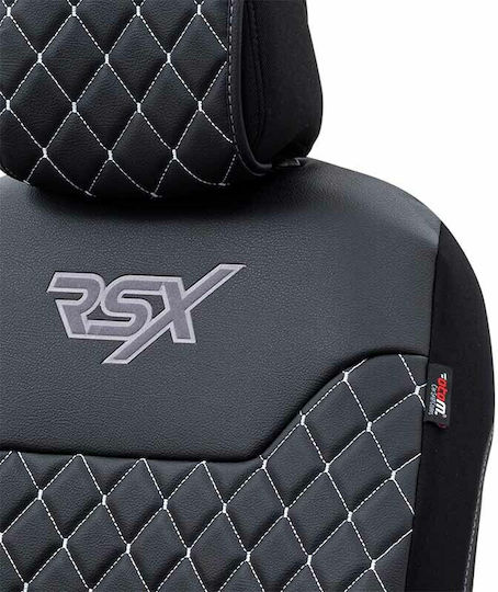 Otom Κάλυμμα Αυτοκινήτου 1τμχ Δερματίνη RSX Diamond Λευκό/Μαύρο