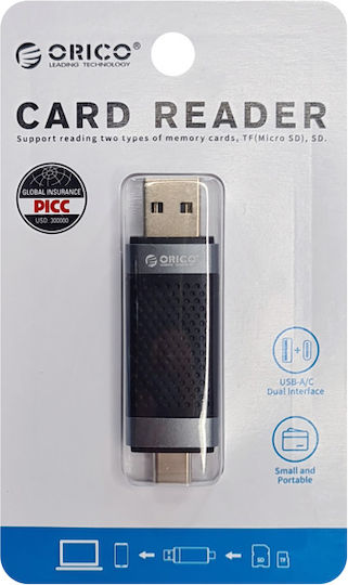 Orico CD2D-AC3 Card Reader USB 3.0 Type-C για SD/microSD