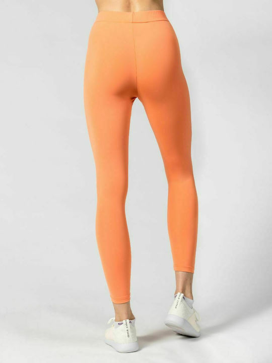 GSA Up + Fit Training Γυναικείο Cropped Κολάν Ψηλόμεσο Πορτοκαλί