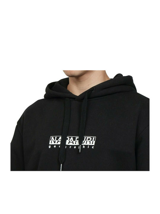 Box Sweatshirt with Hood Black