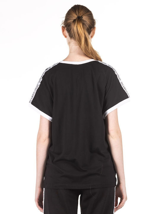 District75 Damen Sportlich T-shirt Schwarz