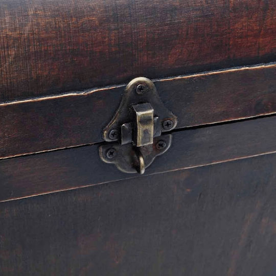 vidaXL Wooden Decorative Trunk Brown 90x51x42cm